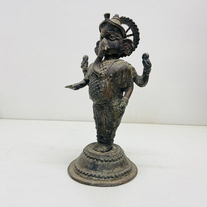 Antique Standing Bronze Ganesha