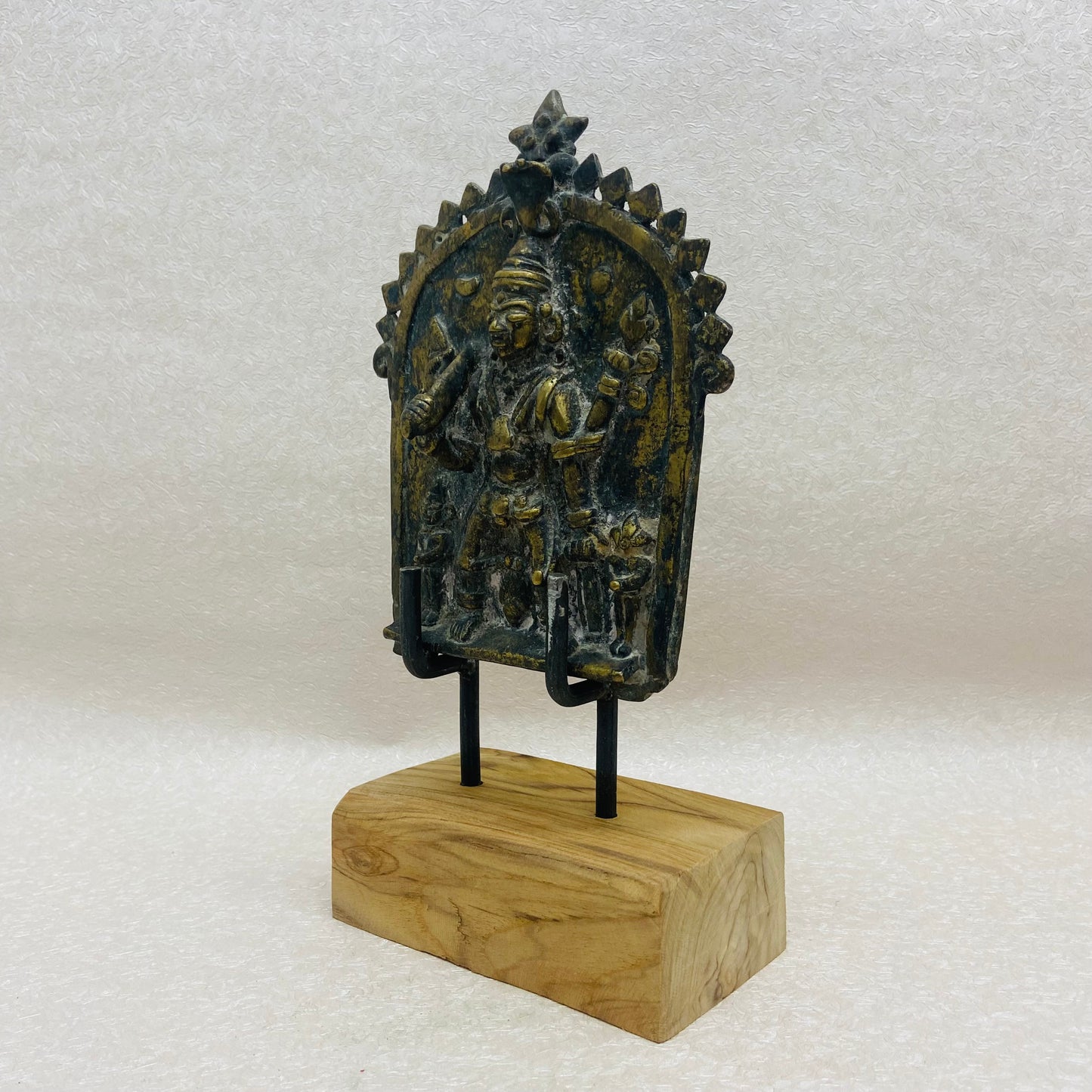 Antique Brass Veerabhadra plaque or Virabhadra Plaque