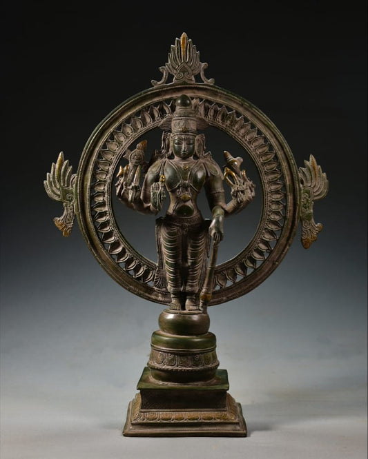 Very Fine Brass Standing Vishnu Hindu God