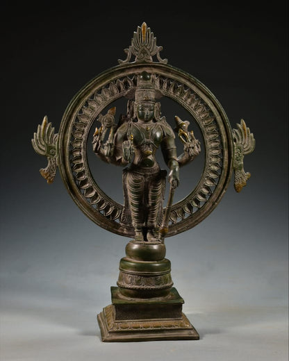 Very Fine Brass Standing Vishnu Hindu God