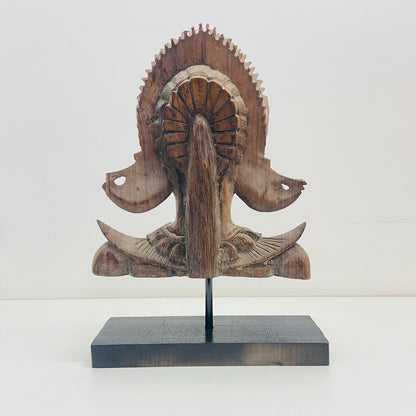 Wooden Apsara Bust With pedestal
