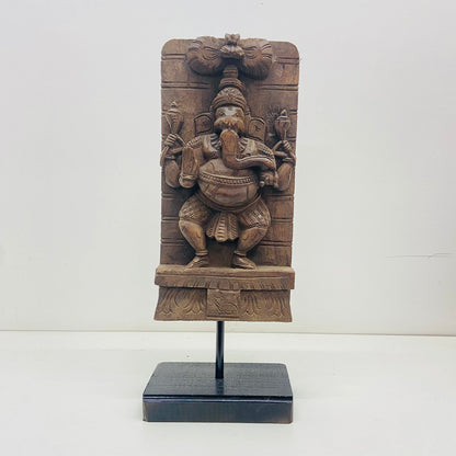 Wooden Ganesha With Pedestal