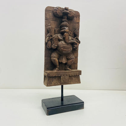 Wooden Ganesha With Pedestal
