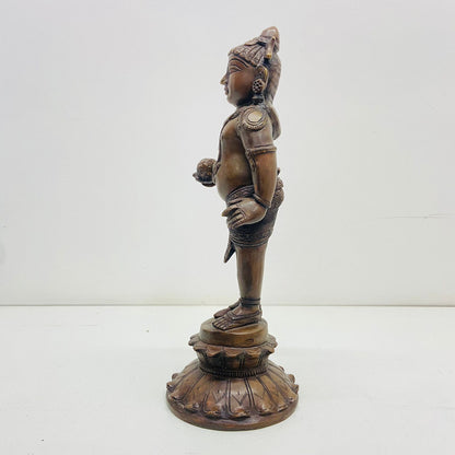 Standing Laddu Gopal in copper