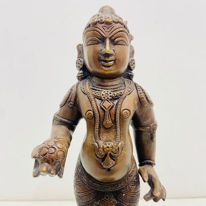 Standing Laddu Gopal in copper