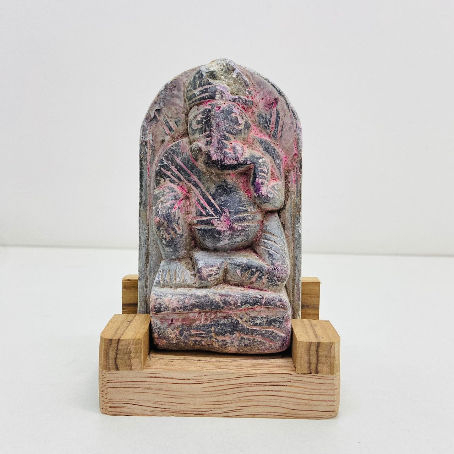 Vintage Ganesh Stone Sculpture