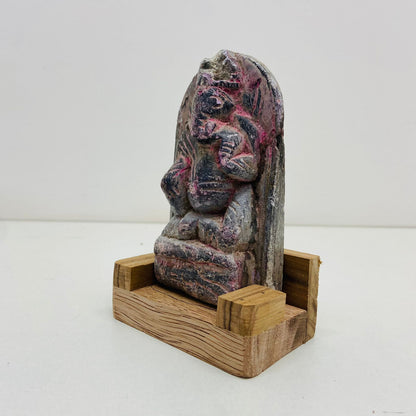 Vintage Ganesh Stone Sculpture