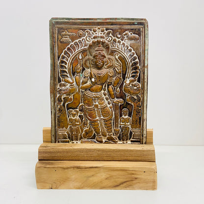 Antique Copper Veerabhadra Plaque or Virabhadra Plaque