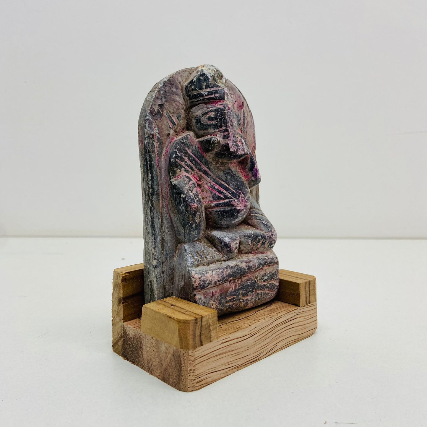 Vintage Ganesh Stone Sculpture