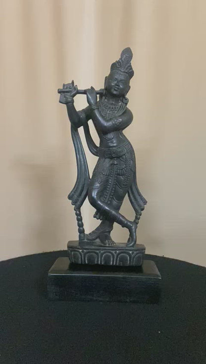 Krishna Black Stone, Krishna statue, Krishna Idol, krishna idol statue in living room, lord krishna