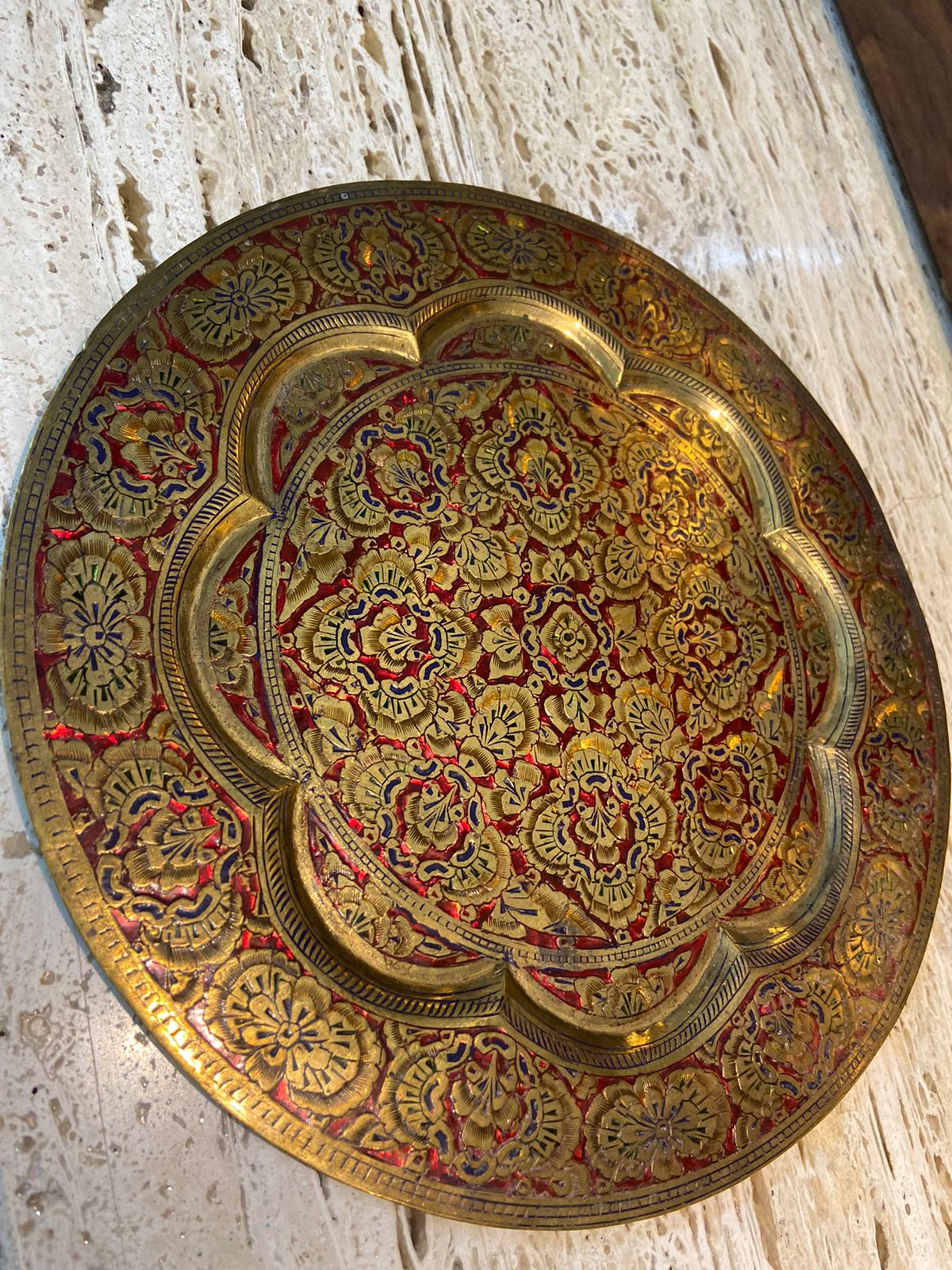Handmade Meenakari Brass Wall Decorative Plates 10 inches