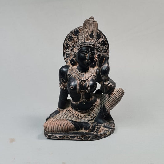 Antique Parvati Statue | Goddess Parvati Idol | Mother Goddess | Goddess of Fertility | Shakti Statue | Vintage Sculpture | Stone Sculpture - KhatiJi