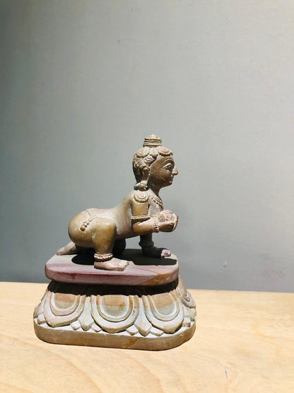 Laddu Gopal, Stone Carved Laddu Gopal, Balkrishna, Hindu God, Govind Gopal, Stone Carving, Beautiful stone Sculpture, laddu gopal statue