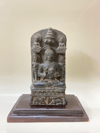 Buddha Granite Stone Sculpture With Four UNIQUE HAND GESTURES (mudras), Stone sculpture, Unique Collection