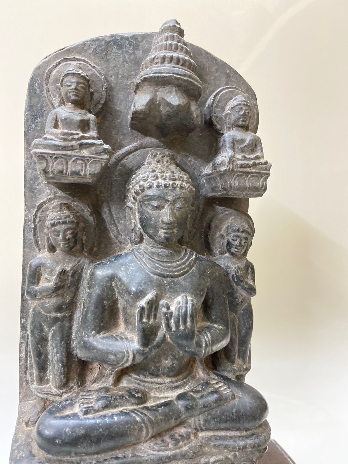 Buddha Granite Stone Sculpture With Four UNIQUE HAND GESTURES (mudras), Stone sculpture, Unique Collection