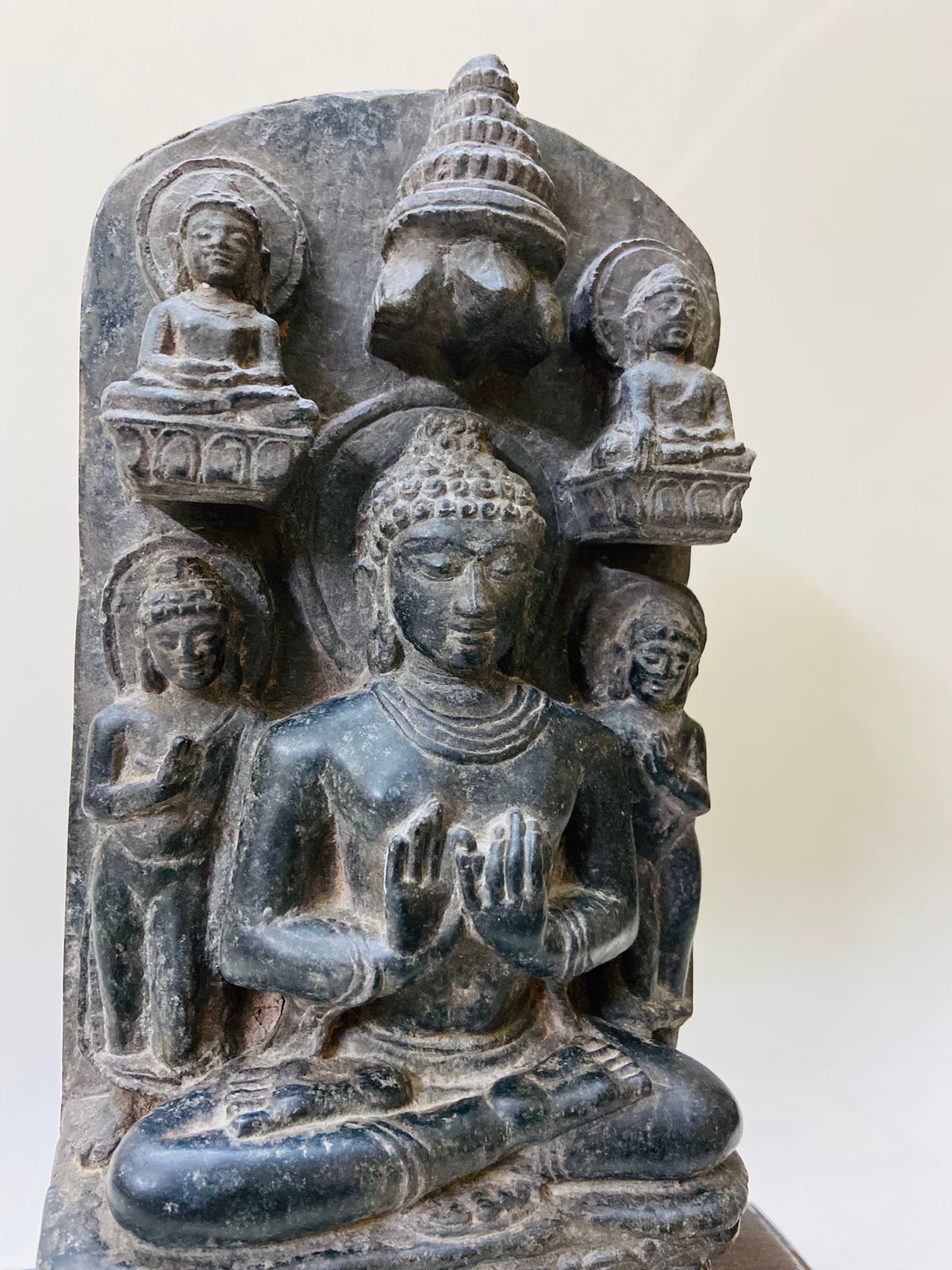 Buddha Granite Stone Sculpture With Four UNIQUE HAND GESTURES (mudras), Stone sculpture, Unique Collection