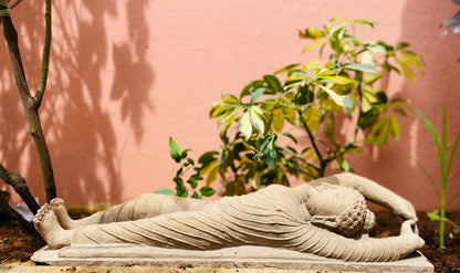 Stone Reclining/Sleeping Garden Buddha Sculpture Buddha 23", Stone Buddha Sculpture, Sleeping Buddha Statue, garden decor, Sleeping buddha
