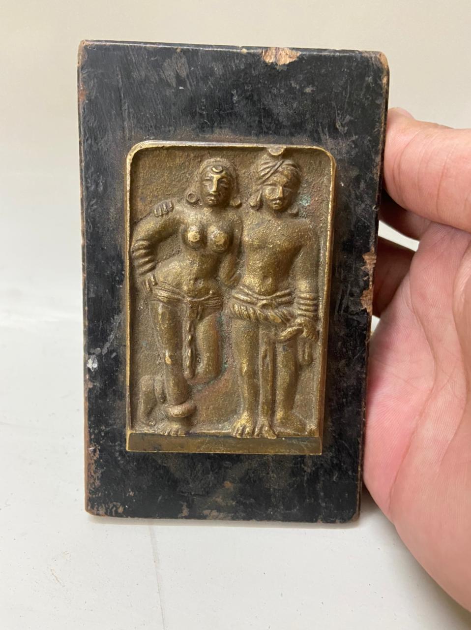 Vintage brass Mithuna figures