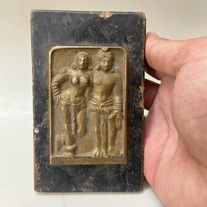 Vintage brass Mithuna figures