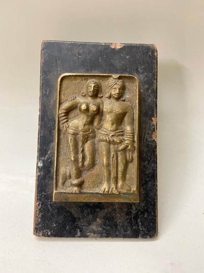 Vintage brass Mithuna figures