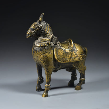 Beautiful Brass Horse Statue With a hidden storage inside for home decor