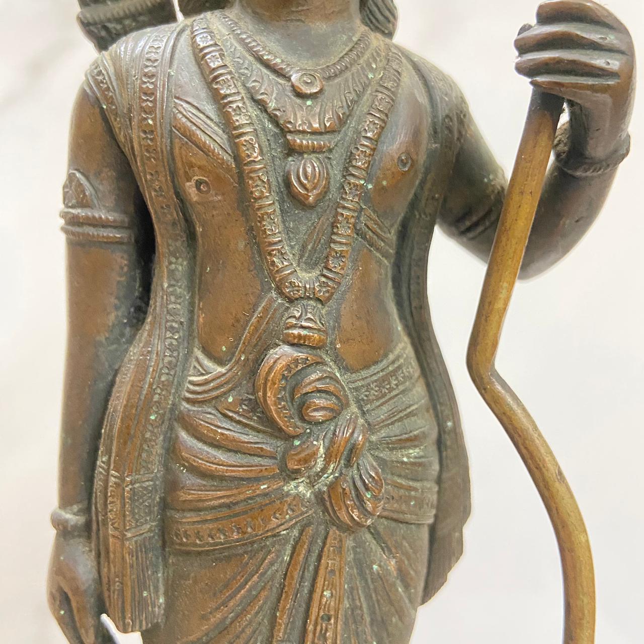 Very Fine Standing Sculpture of Shri Ram Holding Bow and Arrow