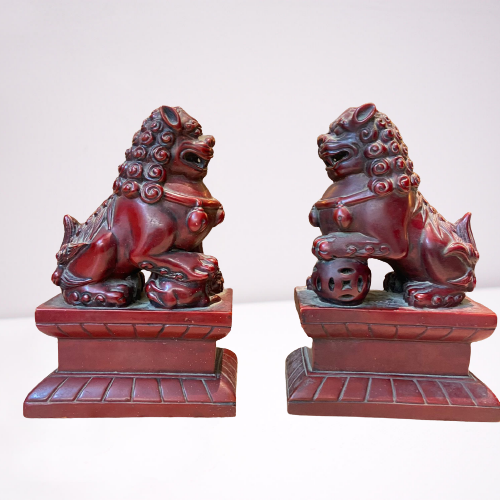Chinese stone FooDog pair