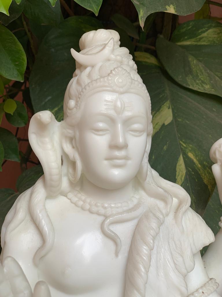 Very Fine Large Marble Dust Shiva Statue - KhatiJi