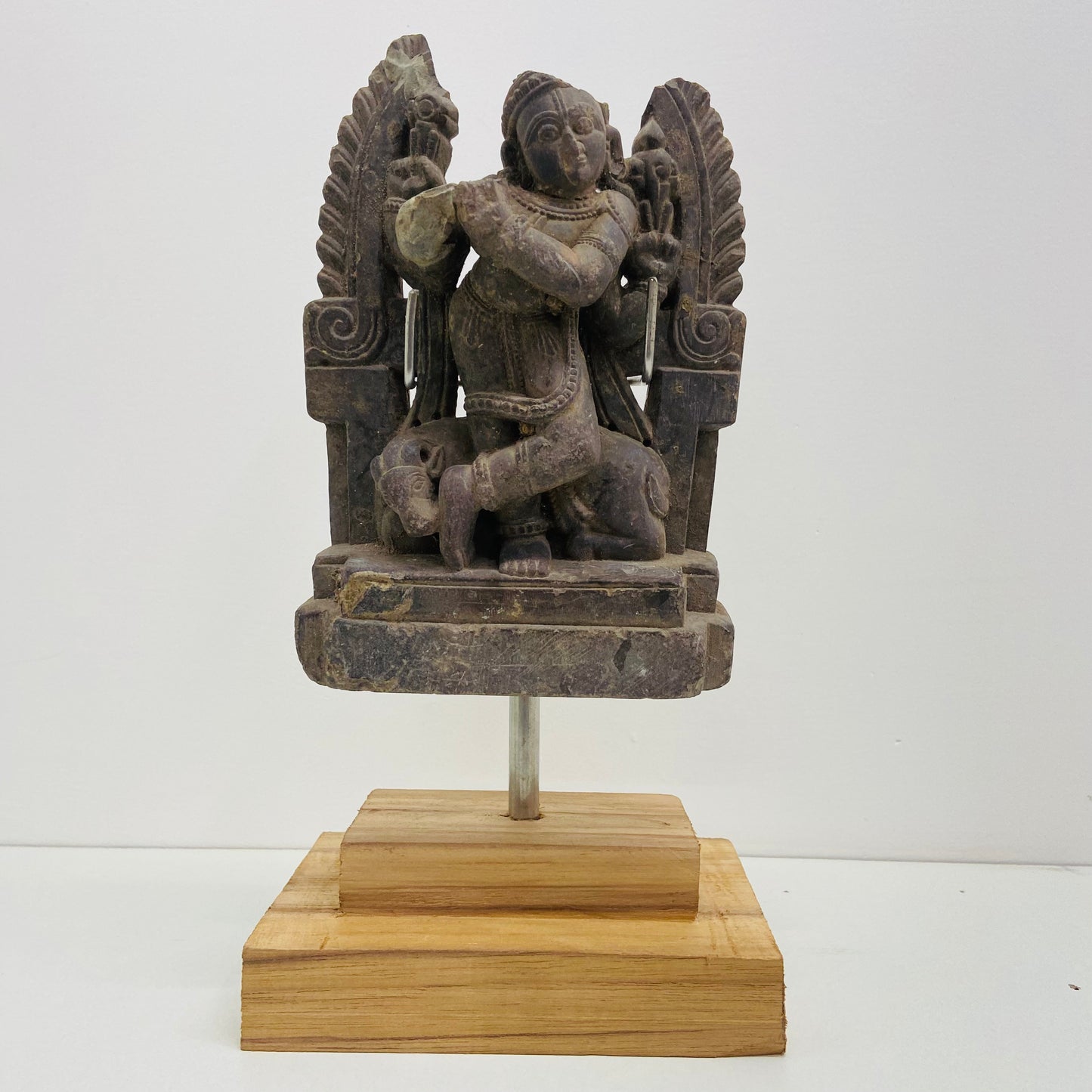 Antique Stone Krishna Statue